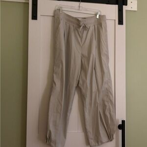 Athleta Light Tan pleated Joggers